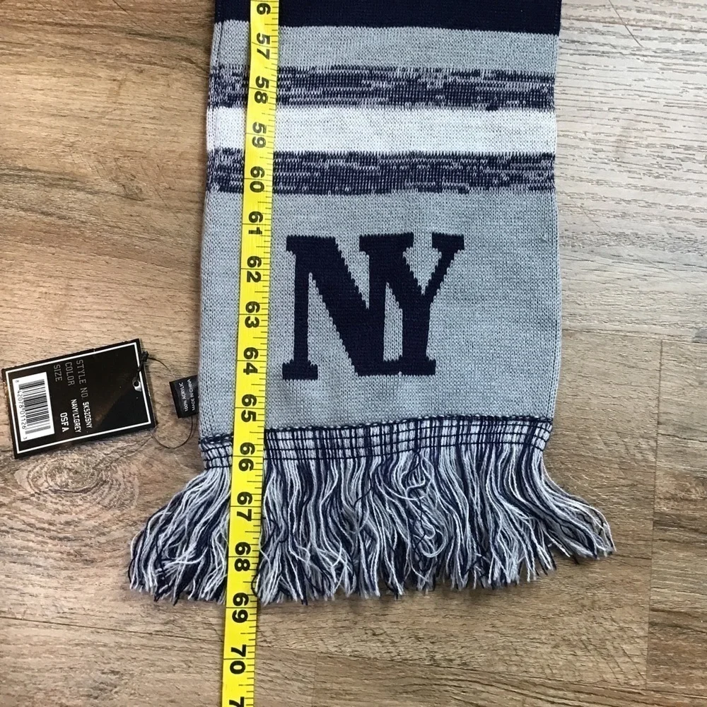 New YORK Jets Scarf Fringe Unisex Soft Warm Athletic Team Blue White Gray OS